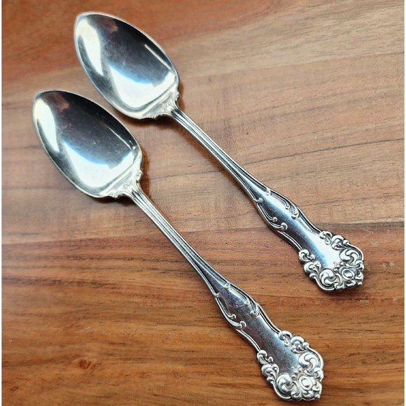1865 H Sears And Son Silverplate Como Teaspoon 6" set of 2 antique flatware - Picture 1 of 10
